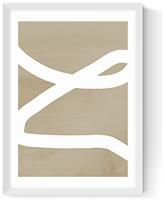 East End Prints Lines White Frame Art Print - A3