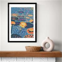 East End Prints Magic Pond Black Frame Art Print - A2