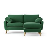 Habitat Ivor Right Hand Corner Sofa - Green - Ash Leg