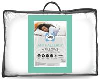 Sealy Anti-Allergy Medium Firm Pillow - 4 Pack