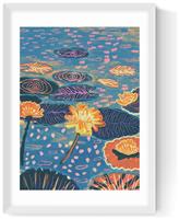 East End Prints Magic Pond White Frame Art Print - A3
