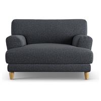 Habitat Askem Fabric Cuddle Chair - Charcoal - Ash Leg