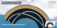 Scalextric 2 x Car Racing Track Curves, Borders and Barriers