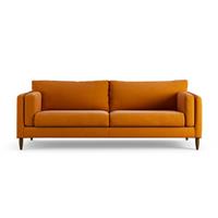 Habitat Newington Fabric 4 Seater Sofa - Orange - Dark Leg
