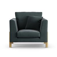 Habitat Aston Fabric Armchair - Charcoal - Ash Leg
