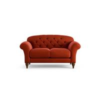 Habitat Brooker Velvet 2 Seater Sofa - Orange - Dark Leg
