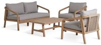 Habitat Hania 4 Seater Wooden Garden Sofa Set - Natural