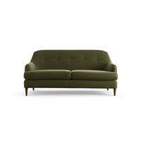 Habitat Frome Velvet 2 Seater Sofa - Moss Green - Dark Leg