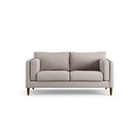 Habitat Newington Fabric 2 Seater Sofa - Stone - Dark Leg