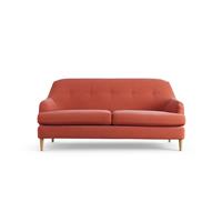 Habitat Frome Fabric 2 Seater Sofa - Papaya - Ash Leg