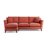 Habitat Lomond Left Hand Corner Sofa - Papaya - Dark Leg