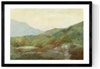 East End Prints Moor Path Black Frame Art Print - A3