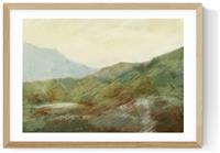 East End Prints Moor Path Oak Frame Art Print - A3