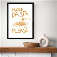 East End Prints More Pasta Please Black Frame Art Print - A2