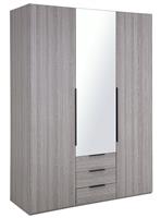 Argos Home Hallingford 3 Door 3 Drawer Wardrobe - Grey