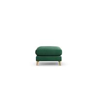 Habitat Lomond Fabric Footstool - Green - Ash Leg