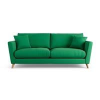 Habitat Lomond Fabric 4 Seater Sofa - Green - Ash Leg