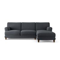 Habitat Askem Fabric Right Hand Corner Sofa - Charcoal