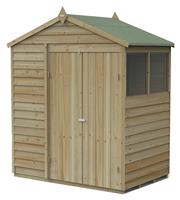 Forest 4Life Overlap 2 Windows Apex Shed - 6 x 4ft