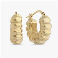 Revere 9ct Gold Plated Sterling Silver Mini Hoop Earrings