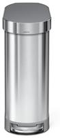 Simplehuman 45 Litre Slim Pedal Bin - Brushed