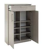 Argos Home Brisbane 2 Door Shoe Storage Cabinet - Grey & Oak