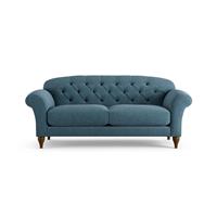 Habitat Brooker Fabric 3 Seater Sofa - Blue - Dark Leg