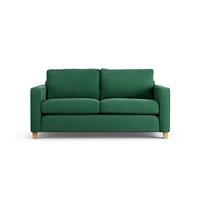 Habitat Flint Fabric 2 Seater Sofa Bed- Green - Ash Leg