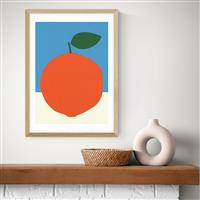 East End Prints Orange Oak Frame Art Print - A2