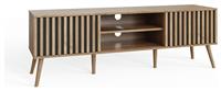 GFW Louvered 2 Door TV Unit - Oak