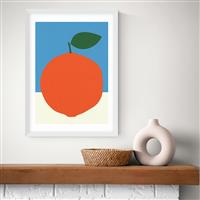 East End Prints Orange White Frame Art Print - A2