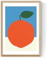 East End Prints Orange Oak Frame Art Print - A3
