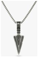 Revere Men's Gunmetal Stainless Steel Spearhead Pendant