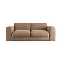Habitat Ayr Large Velvet 3 Seater Sofa - Latte