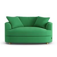 Habitat Sacha Fabric Cuddle Chair - Emerald Green - Ash Leg