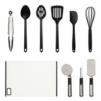 Home Essentials 10 Piece Utensils Set - Black