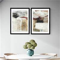 East End Prints Paint Abstract Black Frame Art Print - A3