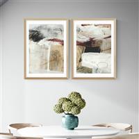 East End Prints Paint Abstract Oak Frame Art Print - A3