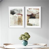 East End Prints Paint Abstract White Frame Art Print - A3