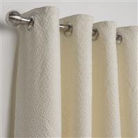 Habitat Boucle Plain Blackout Lined Eyelet Curtains - Cream