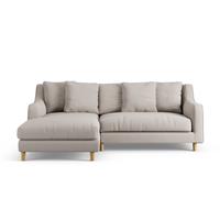 Habitat Swift Left Hand Corner Sofa - Stone - Ash Leg