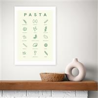 East End Prints Pasta Guide Art Print - A2