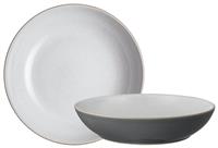 Denby 4 Piece Stoneware Pasta Bowls - Fossil Grey
