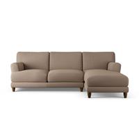 Habitat Askem Fabric Right Hand Corner Sofa-Biscuit-Dark Leg