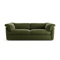 Habitat Wynn Velvet 4 Seater Sofa - Moss Green - Ash Leg