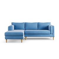 Habitat Newington Left Hand Corner Sofa - Sky Blue - Ash Leg