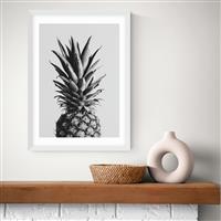 East End Prints Pineapple White Frame Art Print - A3