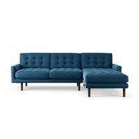 Habitat Fenner Right Hand Corner Sofa - Ink Blue- Dark Leg