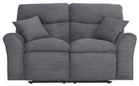 Argos Home Harry Fabric 2 Seater Recliner Sofa - Charcoal