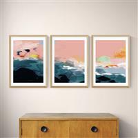 East End Prints Landscape Oak Frame Art Print Set - A2